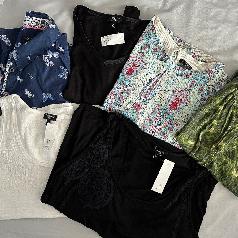 TALBOT'S PETITE Huge Bundle SZ SMALL 6 Items All Talbot's Sweaters/Tops